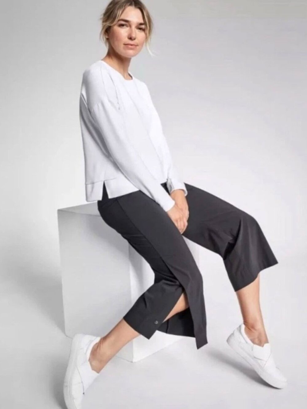 Athleta Tribeca Wide Leg Crop Pants